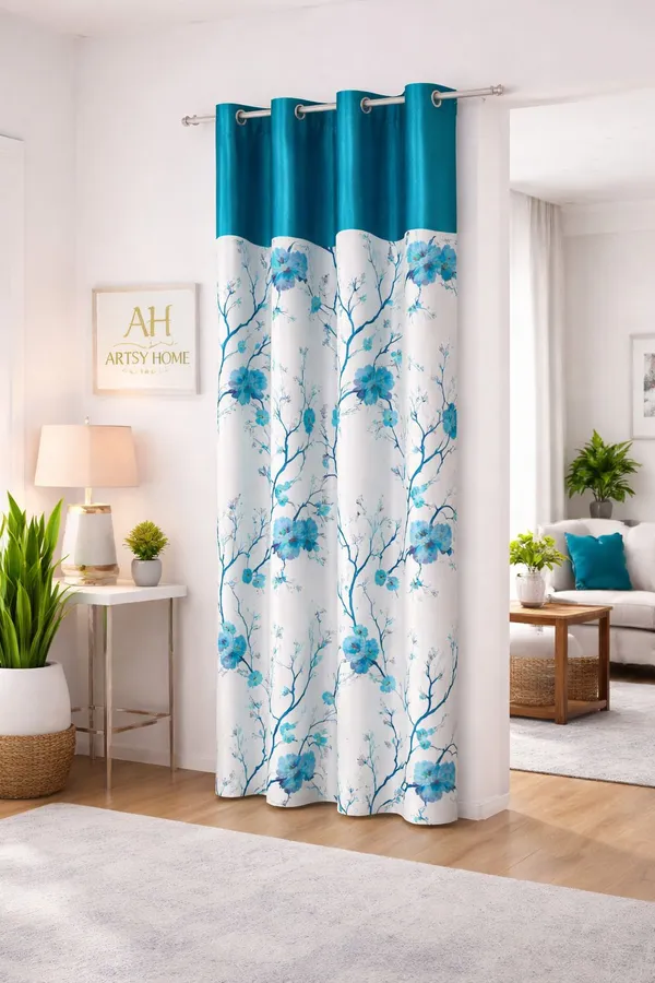 Flower_Printed_Eyelet_Curtain_Pack_Of_1