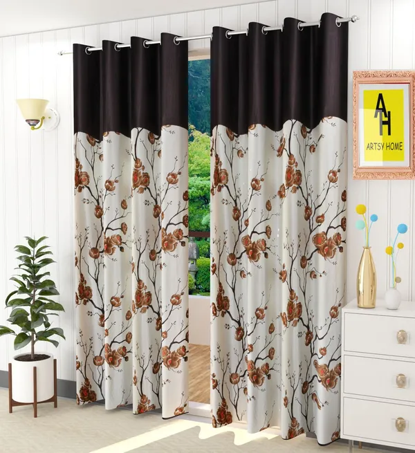Beautiful_Rose_Branch_Designer_Curtain_Pack_Of_2