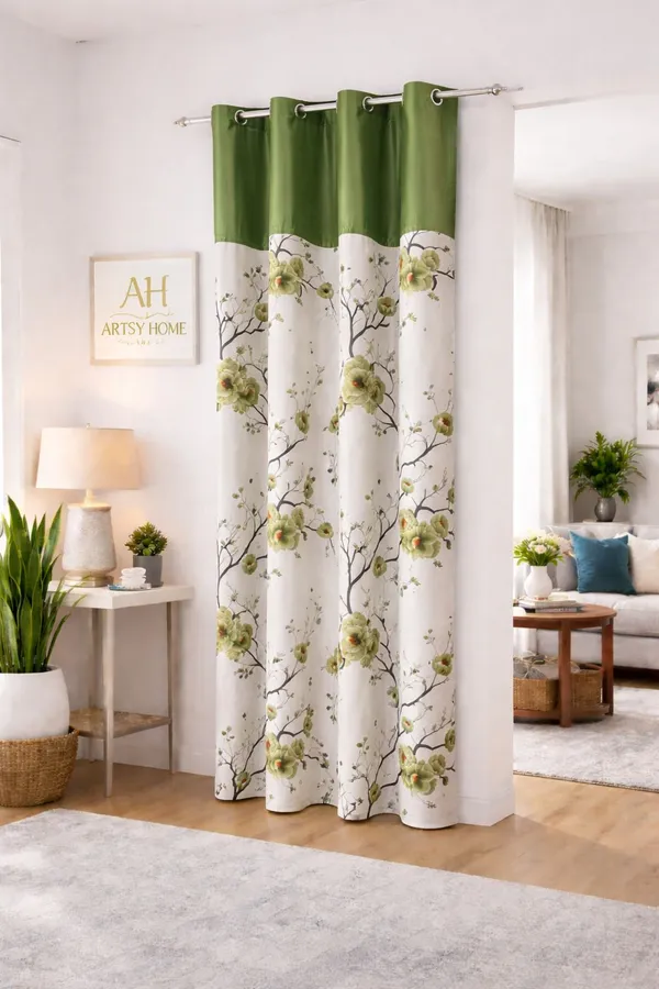 Flower_Printed_Eyelet_Curtain_Pack_Of_1