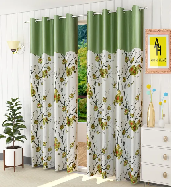 Beautiful_Rose_Branch_Designer_Curtain_Pack_Of_2