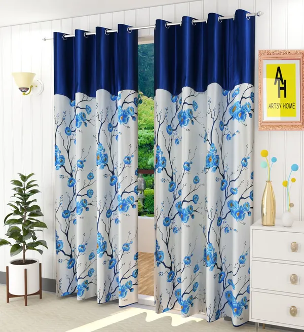 Beautiful_Rose_Branch_Designer_Curtain_Pack_Of_2