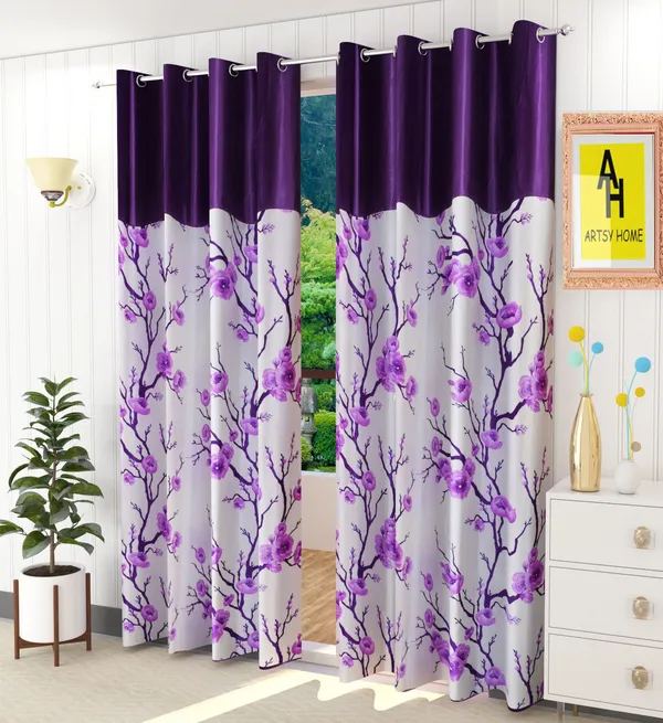 Beautiful_Rose_Branch_Designer_Curtain_Pack_Of_2