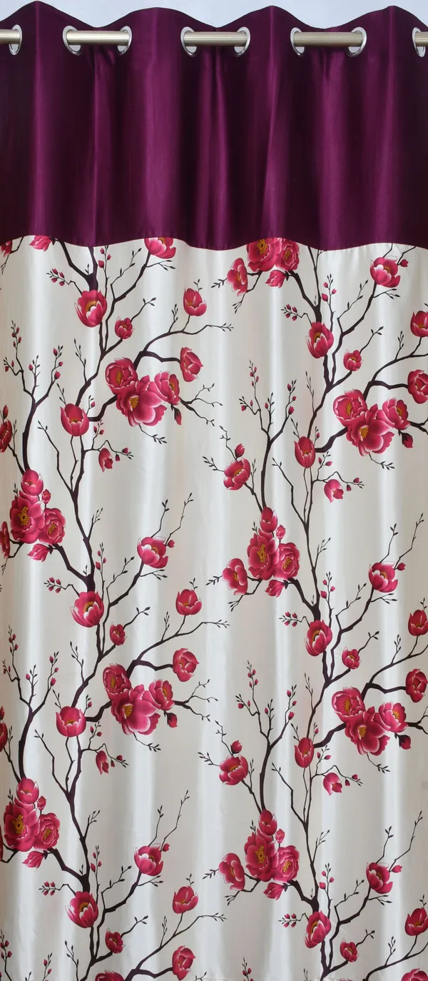 Flower_Printed_Eyelet_Curtain_Pack_Of_1