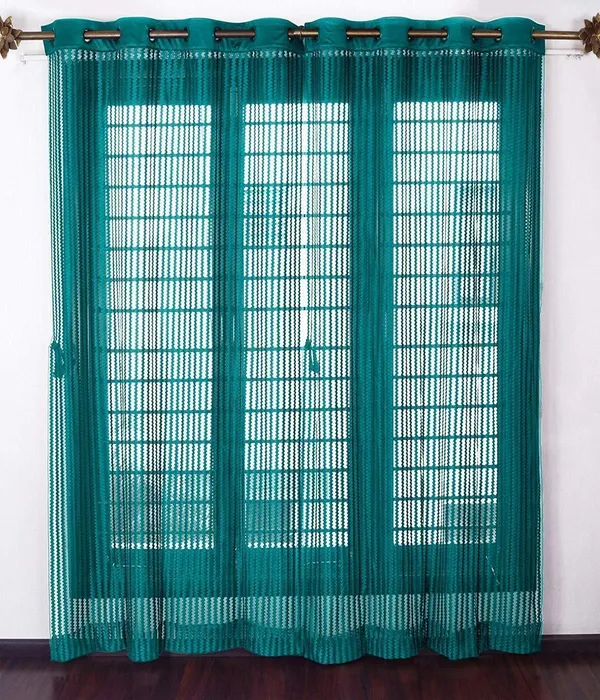100%_Heavy_Quality_Imported_Tissue_Net_Fabric_Curtains_Set_Of_2