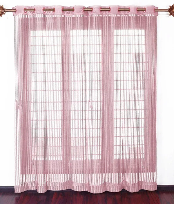 100%_Heavy_Quality_Imported_Tissue_Net_Fabric_Curtains_Set_Of_2