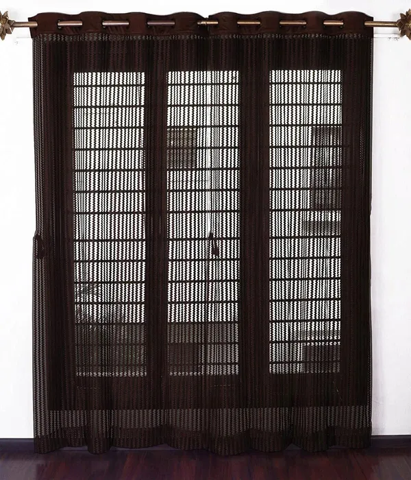 100%_Heavy_Quality_Imported_Tissue_Net_Fabric_Curtains_Set_Of_2
