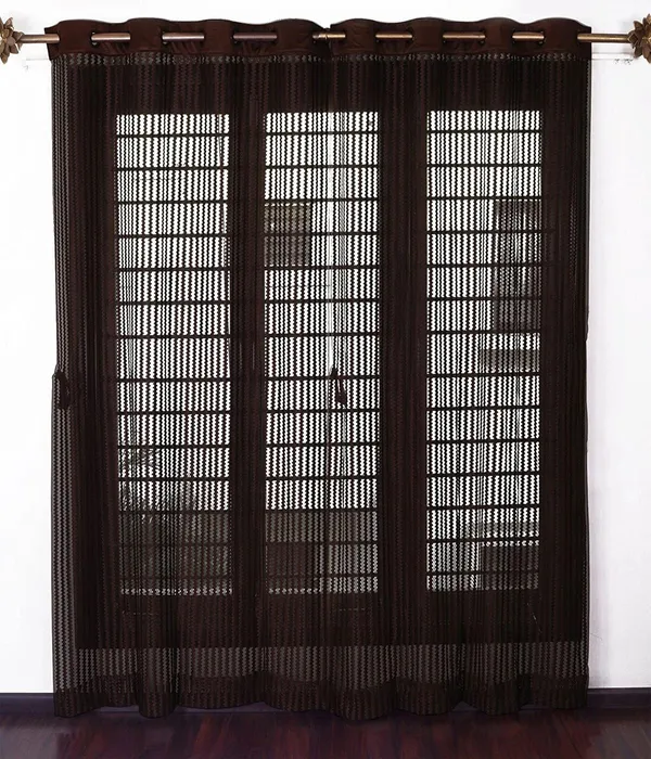 100%_Heavy_Quality_Imported_Tissue_Net_Fabric_Door_Curtains_Set_Of_2