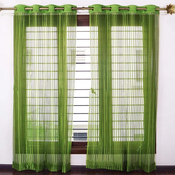100%_Heavy_Quality_Imported_Tissue_Net_Fabric_Door_Curtains_Set_Of_2