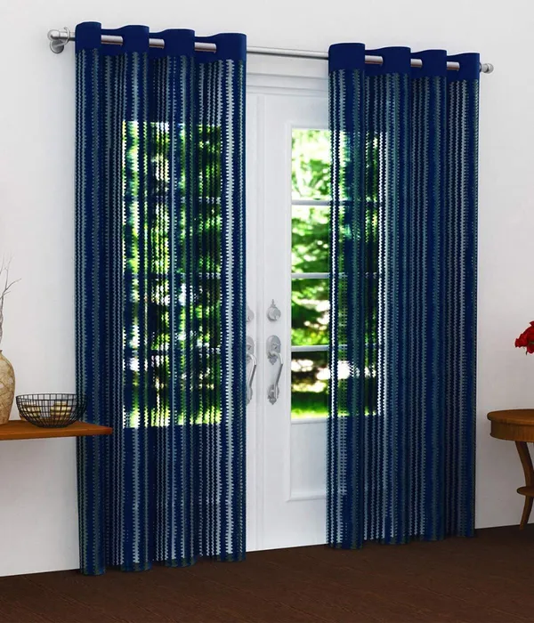 100%_Heavy_Quality_Imported_Tissue_Net_Fabric_Long_Door_Curtains_Set_Of_2