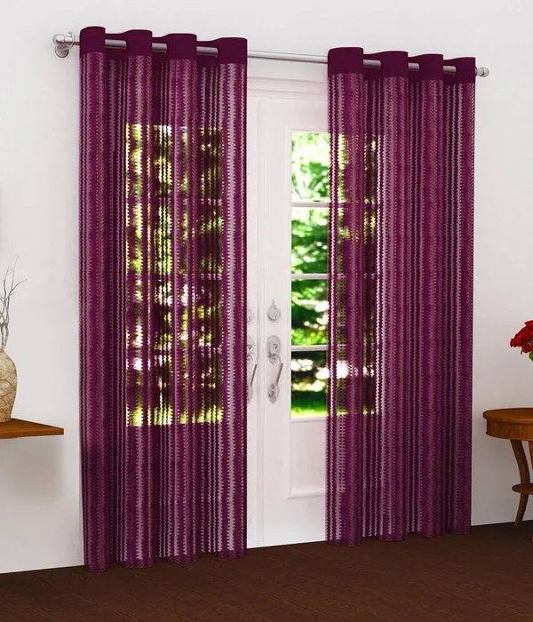 100%_Heavy_Quality_Imported_Tissue_Net_Fabric_Curtains_Set_Of_4