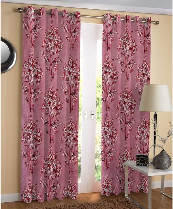 Attractive_Digital_Tree_Jhad_Printed_Polyester_Curtains_Set_Of_2