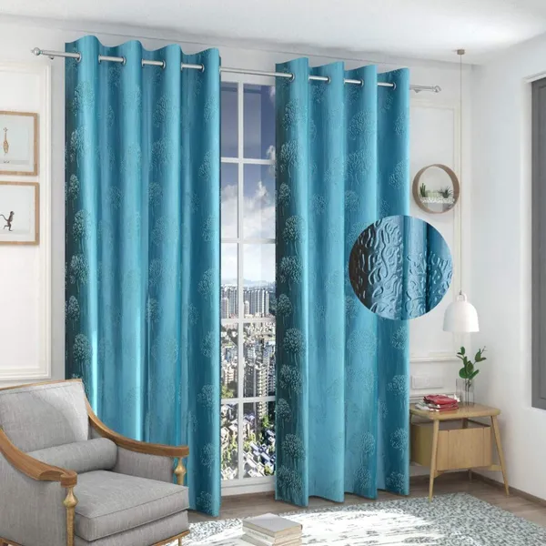 Tree_Punching_Set_Of_2_Polyester_Eyelet_Curtains