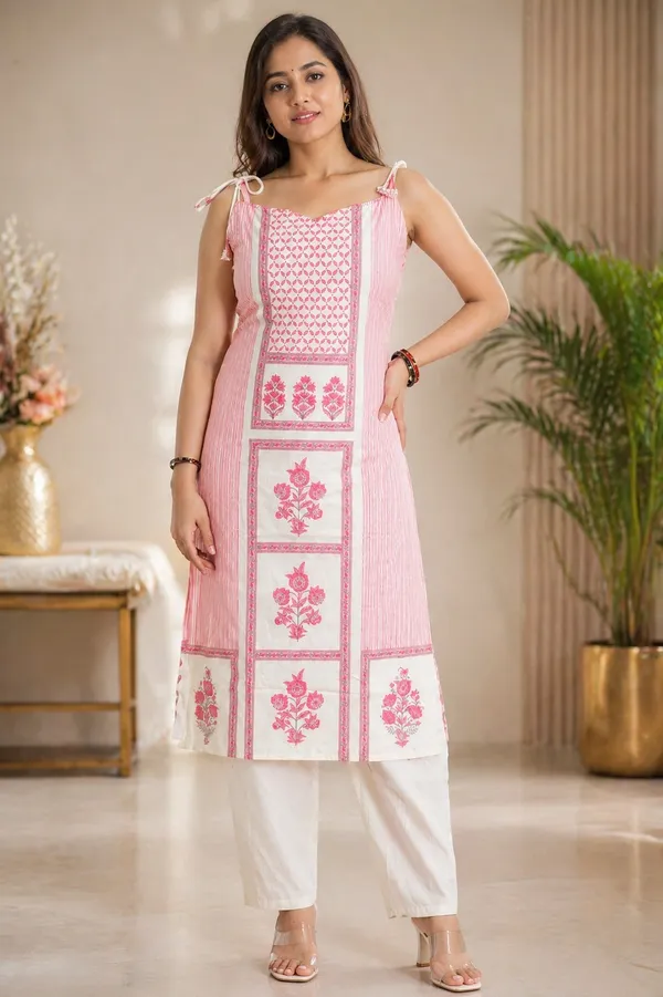 Pink_Striped_Cotton_Salwar_Suit_Set_For_Women
