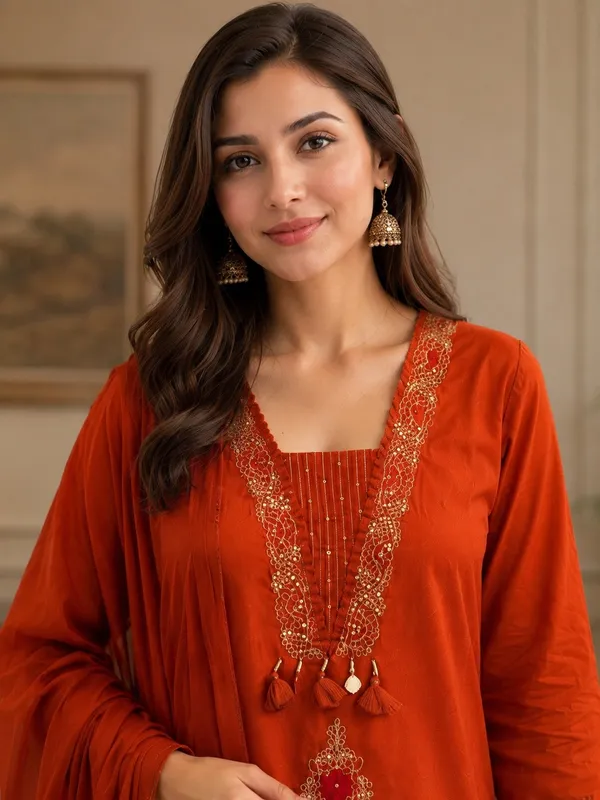 Multicolor_Cotton_Kurti_Set_And_Matching_Dupatta_Set_For_Women
