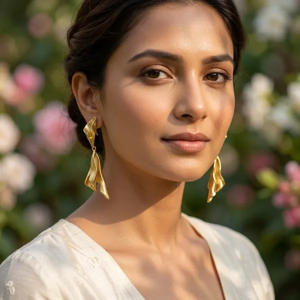 Modern_Sculptural_Gold-Tone_Drop_Earrings