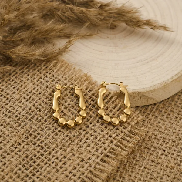 Golden_Beaded_Oval_Hoop_Pair_Of_Earrings