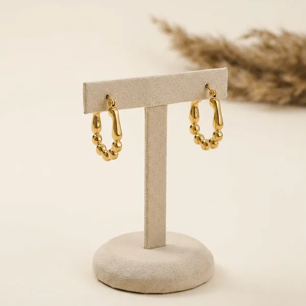 Golden_Beaded_Oval_Hoop_Pair_Of_Earrings