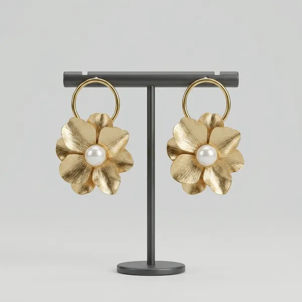 Golden_Bloom_Pearl_Drop_Hoop_Earrings