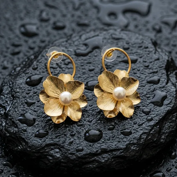 Golden_Bloom_Pearl_Drop_Hoop_Earrings