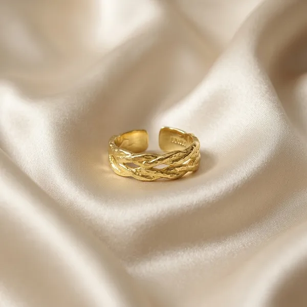 Golden_Textured_Braided_Ring