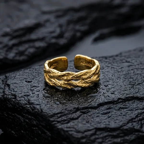 Golden_Textured_Braided_Ring