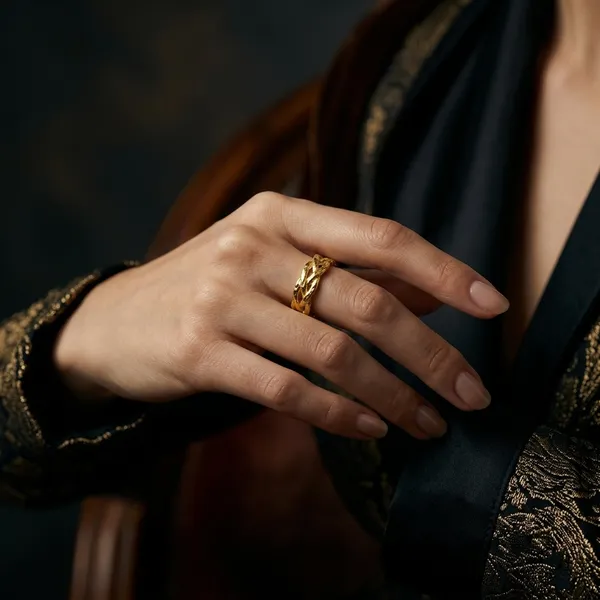 Golden_Textured_Braided_Ring