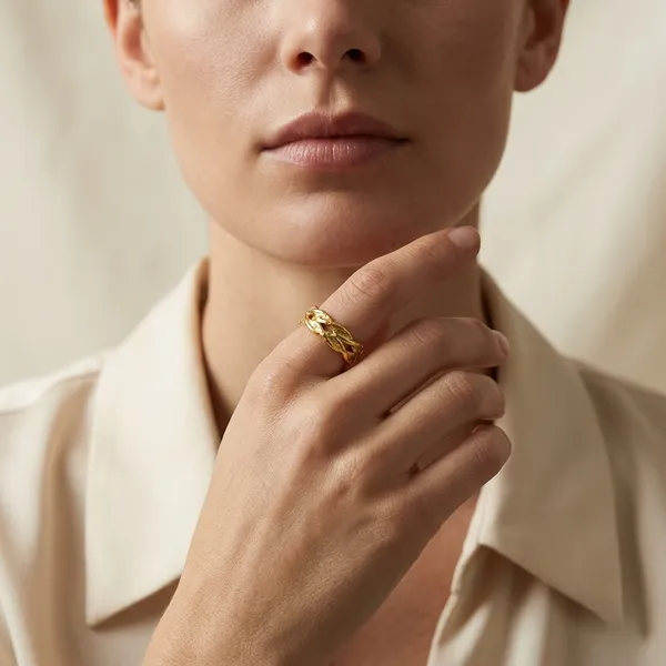 Golden_Textured_Braided_Ring