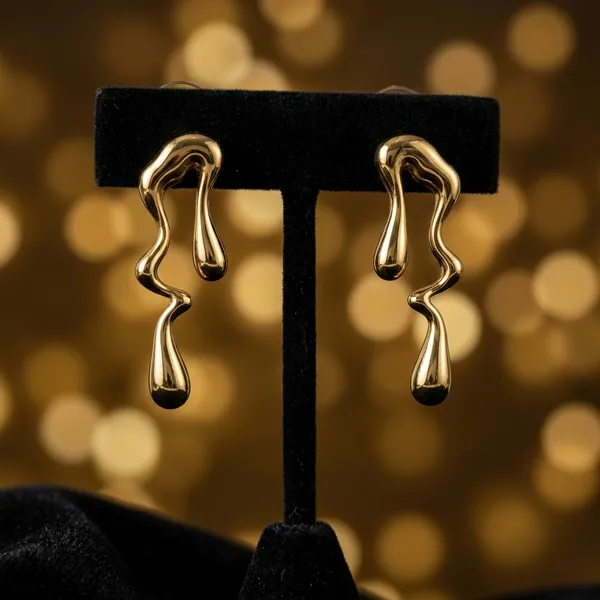 Liquid_Gold_Abstract_Molten_Earrings