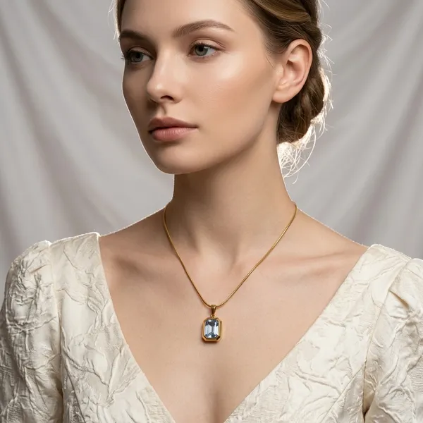 Emerald-Cut_Crystal_Gold_Pendant_Chain