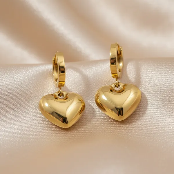 Golden_Heart_Huggie_Earrings