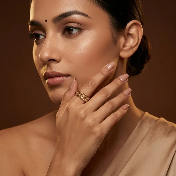 Chic_Golden_Cuban_Link_Ring