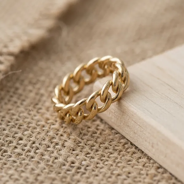 Chic_Golden_Cuban_Link_Ring