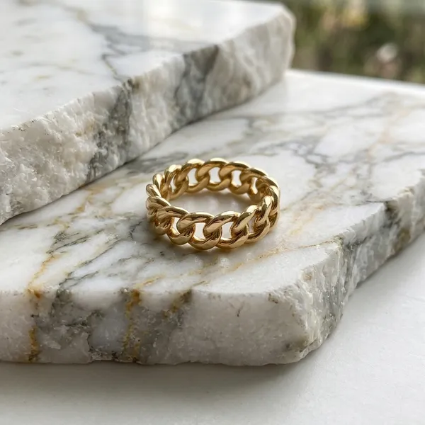 Chic_Golden_Cuban_Link_Ring