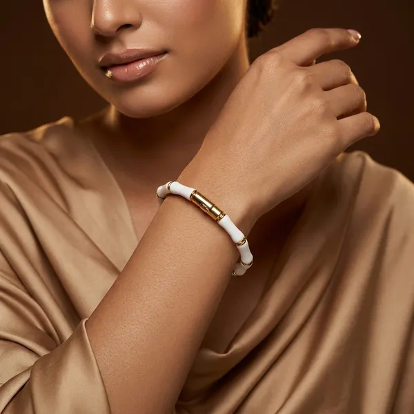 Nimi_House_Elegant_Bamboo_Style_White_Bracelet_For_Women_|_Gold-Tone_Bamboo_Link_Bracelet_|_Minimalist_Fashion_Jewelry_|_Daily_Wear,_Party_&_Gifting