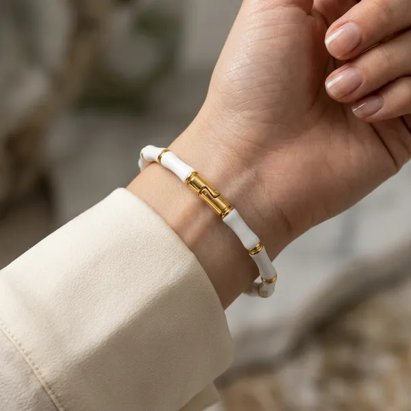 Nimi_House_Elegant_Bamboo_Style_White_Bracelet_For_Women_|_Gold-Tone_Bamboo_Link_Bracelet_|_Minimalist_Fashion_Jewelry_|_Daily_Wear,_Party_&_Gifting