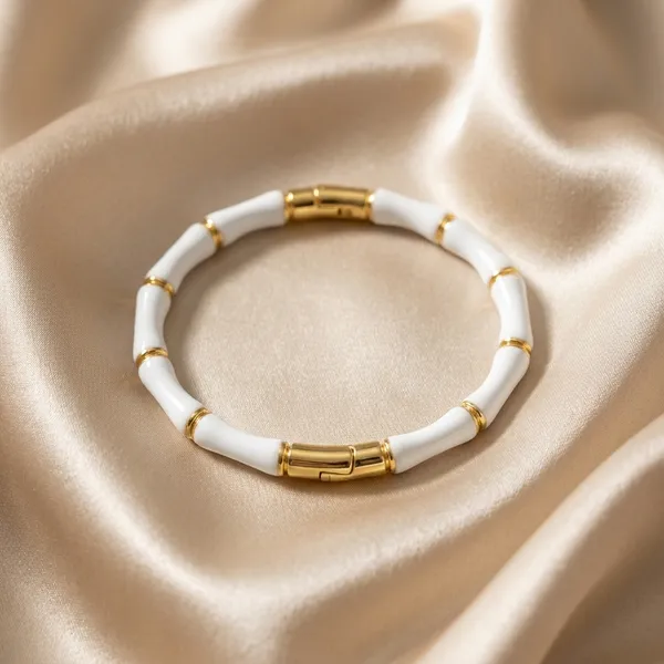 Nimi_House_Elegant_Bamboo_Style_White_Bracelet_For_Women_|_Gold-Tone_Bamboo_Link_Bracelet_|_Minimalist_Fashion_Jewelry_|_Daily_Wear,_Party_&_Gifting
