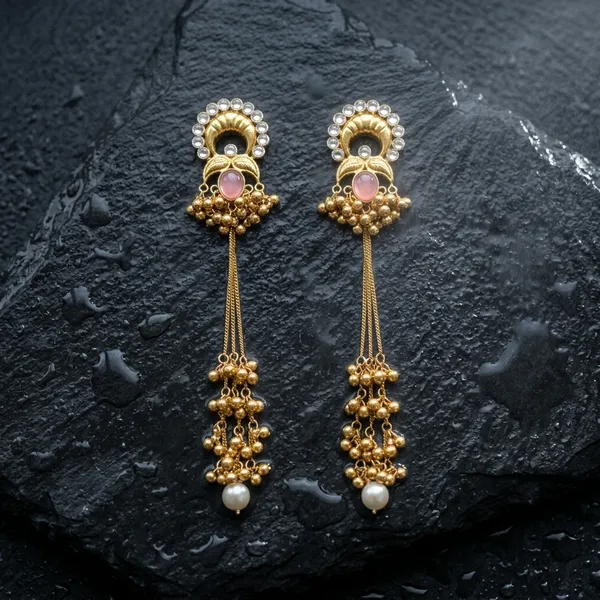 Kashmiri_Earrings_Gold-Plated_Pink_Stone_Earrings_for_Ethnic_Occasions