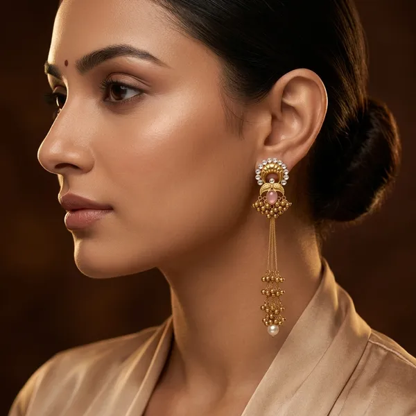 Kashmiri_Earrings_Gold-Plated_Pink_Stone_Earrings_for_Ethnic_Occasions