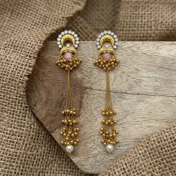 Kashmiri_Earrings_Gold-Plated_Pink_Stone_Earrings_for_Ethnic_Occasions