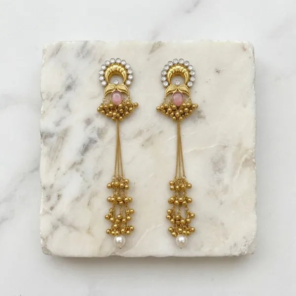 Kashmiri_Earrings_Gold-Plated_Pink_Stone_Earrings_for_Ethnic_Occasions