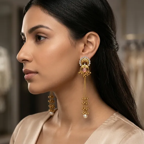 Kashmiri_Earrings_Gold-Plated_Pink_Stone_Earrings_for_Ethnic_Occasions