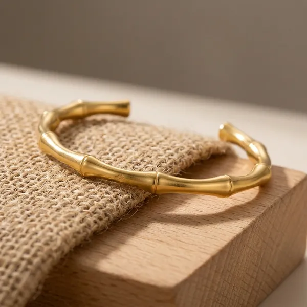 Minimalist_Gold_Bamboo_Cuff_Bracelet_for_Women_�??_Open_Adjustable_Luxury_Bangle_Bracelet