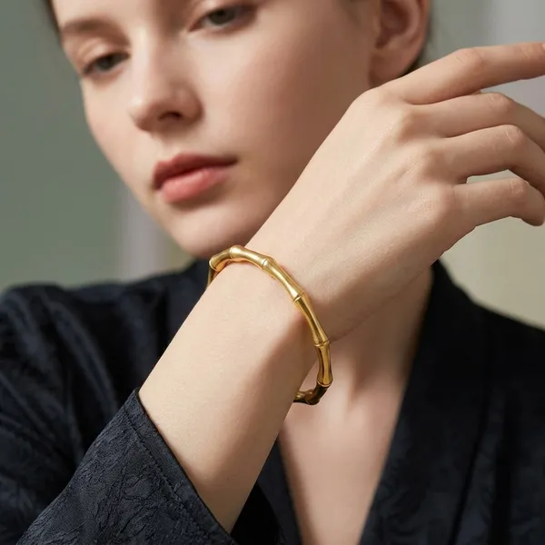Minimalist_Gold_Bamboo_Cuff_Bracelet_for_Women_�??_Open_Adjustable_Luxury_Bangle_Bracelet