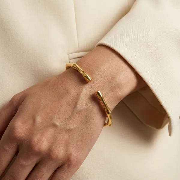 Minimalist_Gold_Bamboo_Cuff_Bracelet_for_Women_�??_Open_Adjustable_Luxury_Bangle_Bracelet