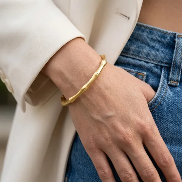 Minimalist_Gold_Bamboo_Cuff_Bracelet_for_Women_�??_Open_Adjustable_Luxury_Bangle_Bracelet