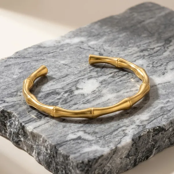 Minimalist_Gold_Bamboo_Cuff_Bracelet_for_Women_�??_Open_Adjustable_Luxury_Bangle_Bracelet