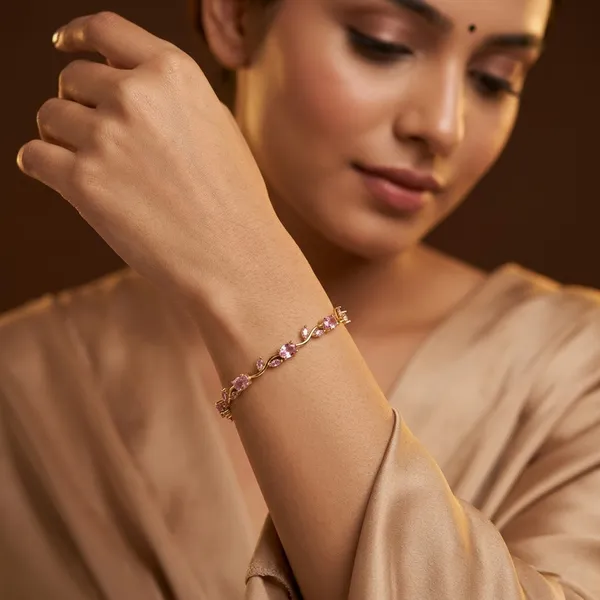 Nimi_House_Blush_Crystal_Vine_Gold_Bracelet_For_Women