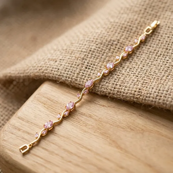 Nimi_House_Blush_Crystal_Vine_Gold_Bracelet_For_Women