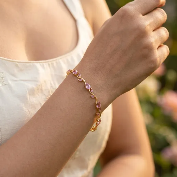 Nimi_House_Blush_Crystal_Vine_Gold_Bracelet_For_Women