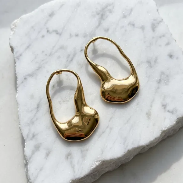 Aura_Sculptural_Molten_Gold_Drop_Earrings